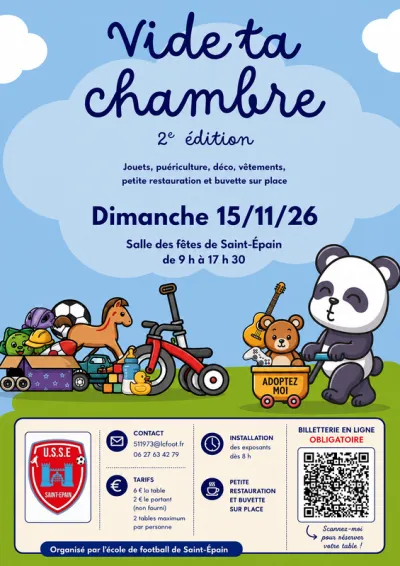 Affiche Vide ta chambre de l'USSE à Saint-Épain