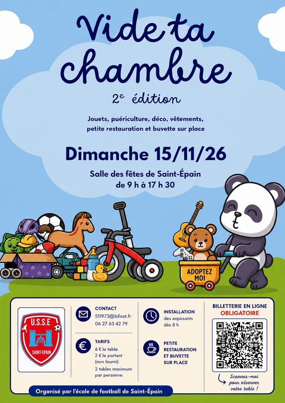 Affiche Vide ta chambre de l'USSE à Saint-Épain