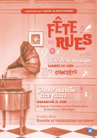 Affiche Marche aux puces Bantzenheim dimanche 21 juin 2026 (68490)