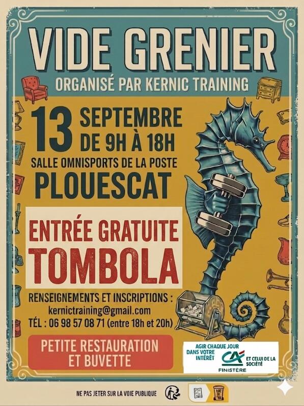 Affiche Vide-grenier Plouescat dimanche 13 septembre 2026 (29430)