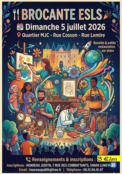 Affiche Brocante Lunéville dimanche 5 juillet 2026 (54300)