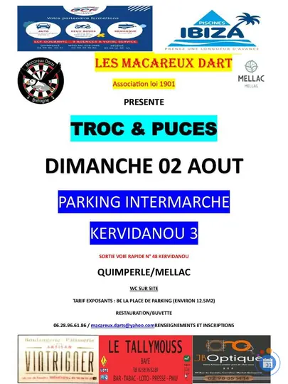 Affiche Troc et puces Mellac dimanche 2 aout 2026 (29300)