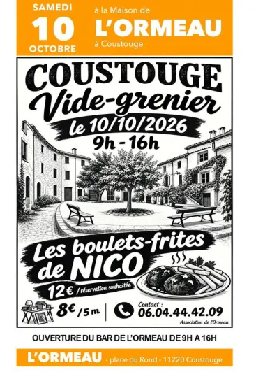 Affiche Vide-grenier de l'Ormeau à Coustouge