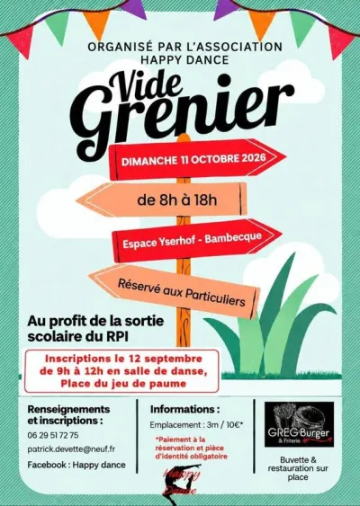 Affiche Vide-grenier de Happy Dance à Bambecque