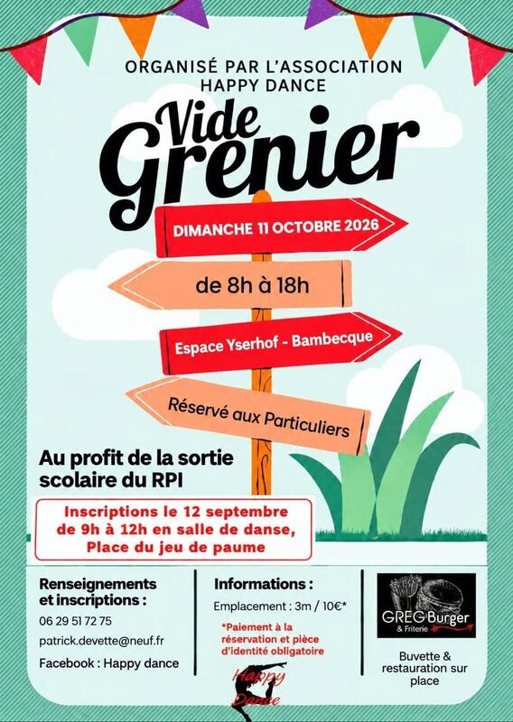 Affiche Vide-grenier de Happy Dance à Bambecque