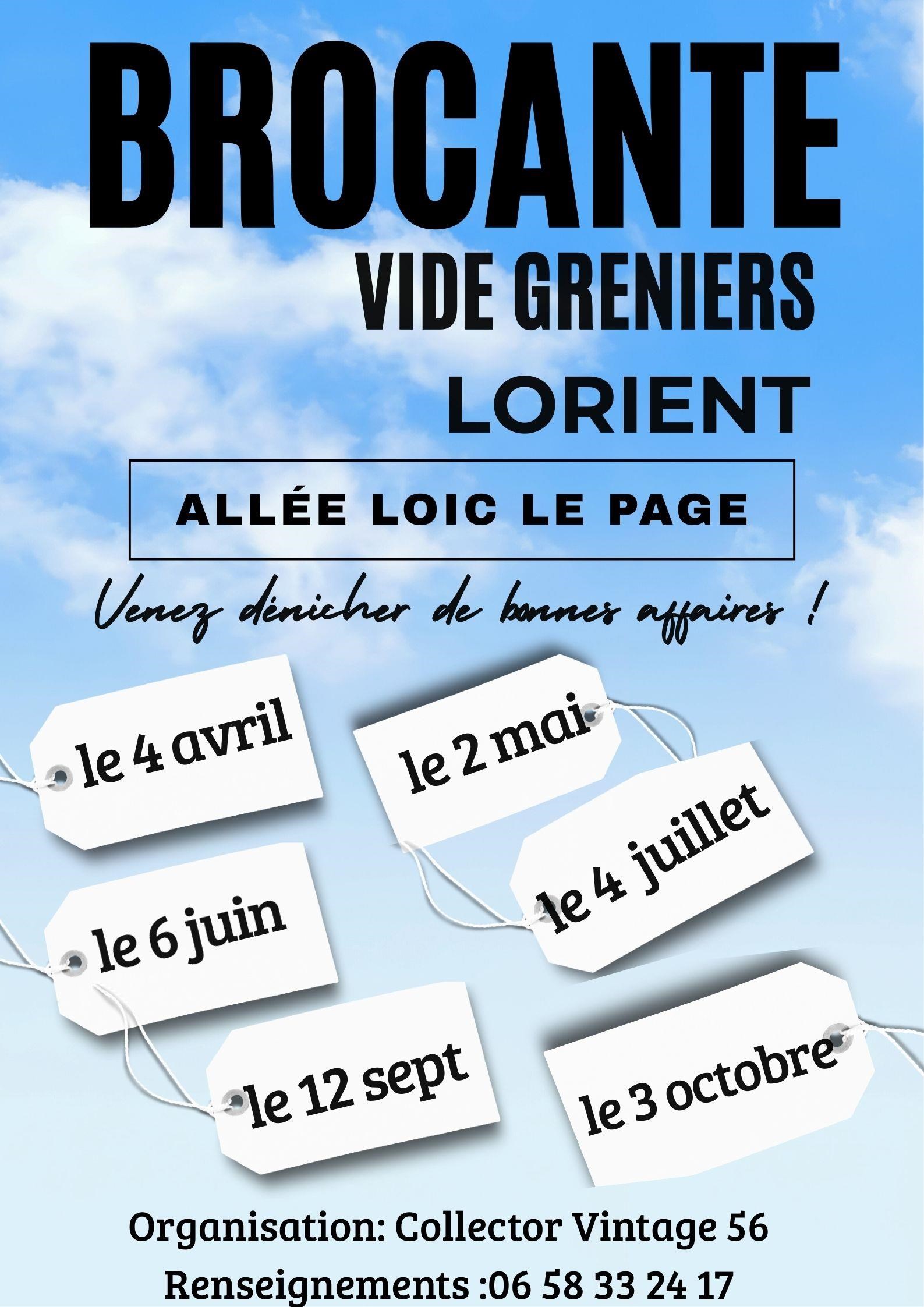 Affiche Brocante vide-greniers Lorient samedi 4 juillet 2026 (56100)