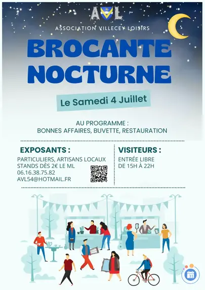 Affiche Brocante nocturne Villecey-sur-Mad samedi 4 juillet 2026 (54890)
