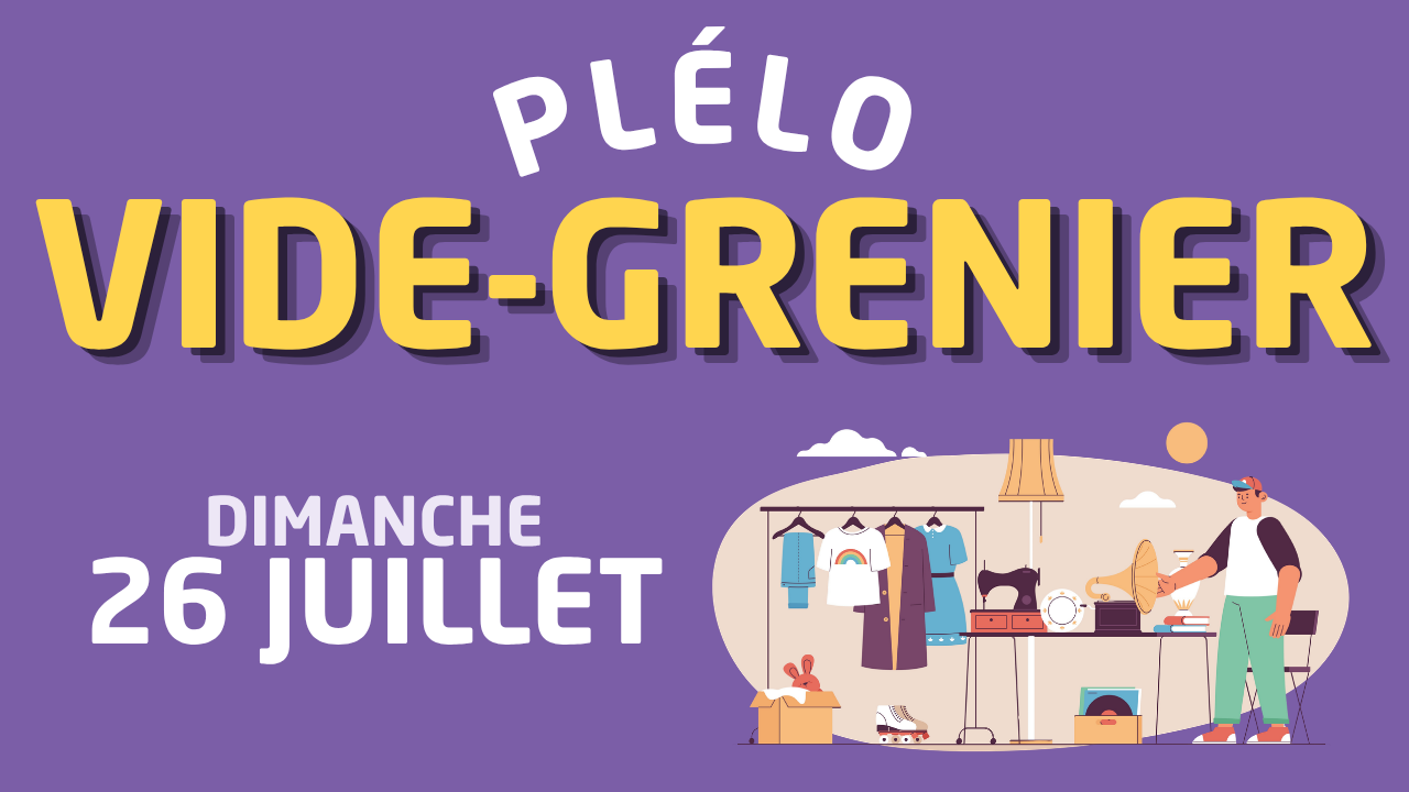 Affiche Vide-grenier Plélo dimanche 26 juillet 2026 (22170)