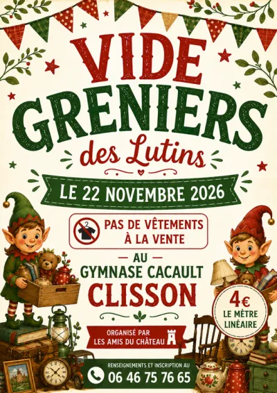 Affiche Vide-greniers des Lutins à Clisson