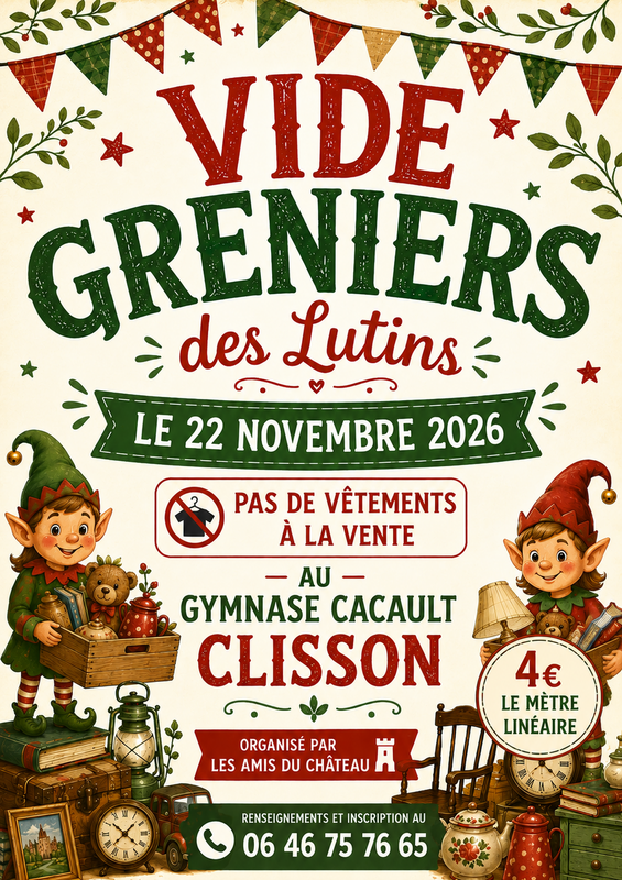 Affiche Vide-greniers des Lutins à Clisson