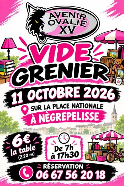 Affiche Vide-grenier de l'Avenir Ovalie XV à Nègrepelisse