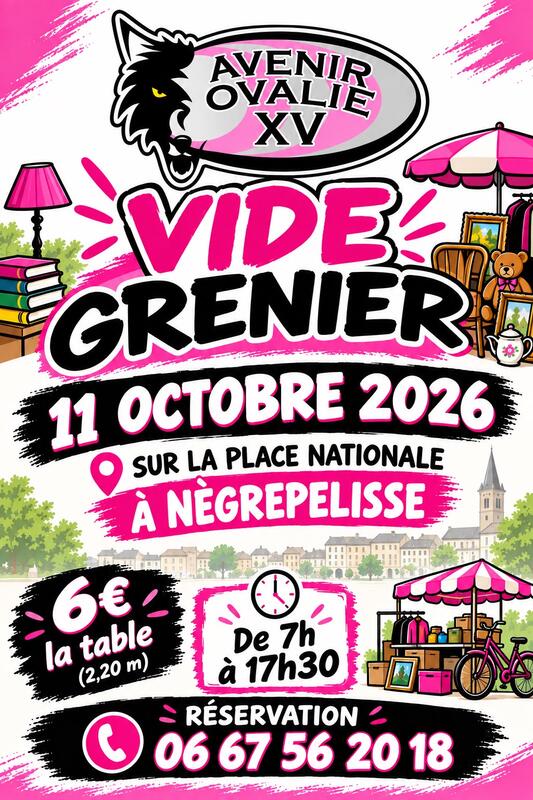 Affiche Vide-grenier de l'Avenir Ovalie XV à Nègrepelisse