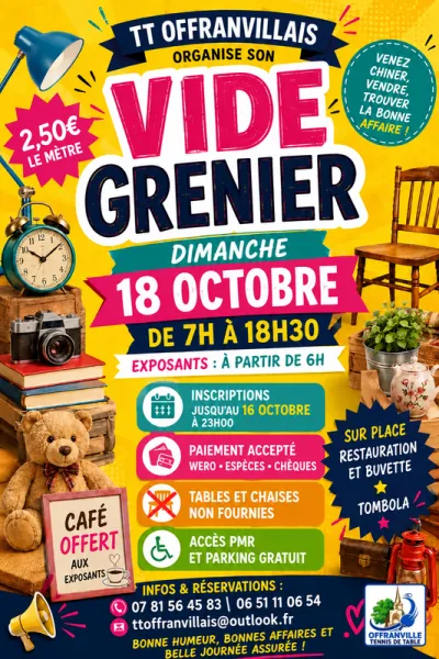 Affiche Vide-grenier du tennis de table à Offranville