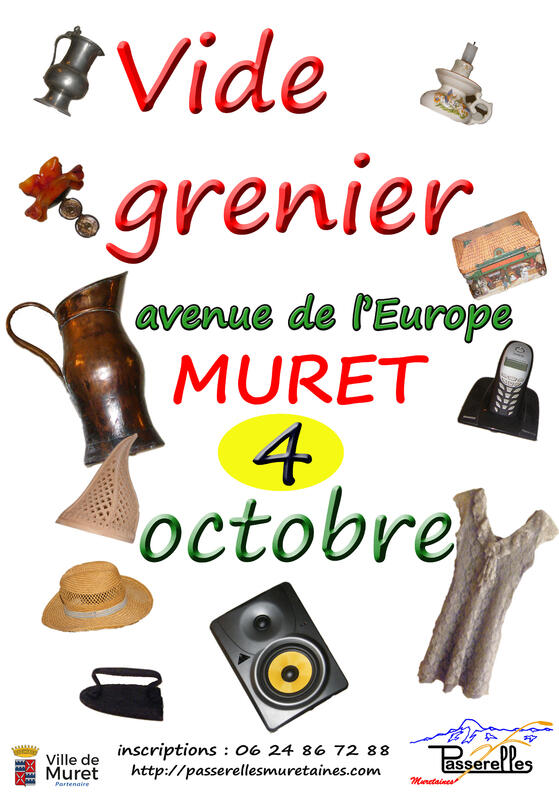 Affiche Vide-grenier avenue de l'Europe à Muret