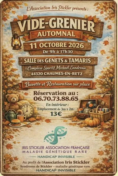 Affiche Vide-grenier automnal d'Iris Stickler à Chaumes-en-Retz