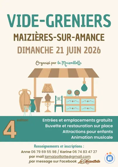 Affiche Vide-grenier Maizieres-sur-Amance dimanche 21 juin 2026 (52500)