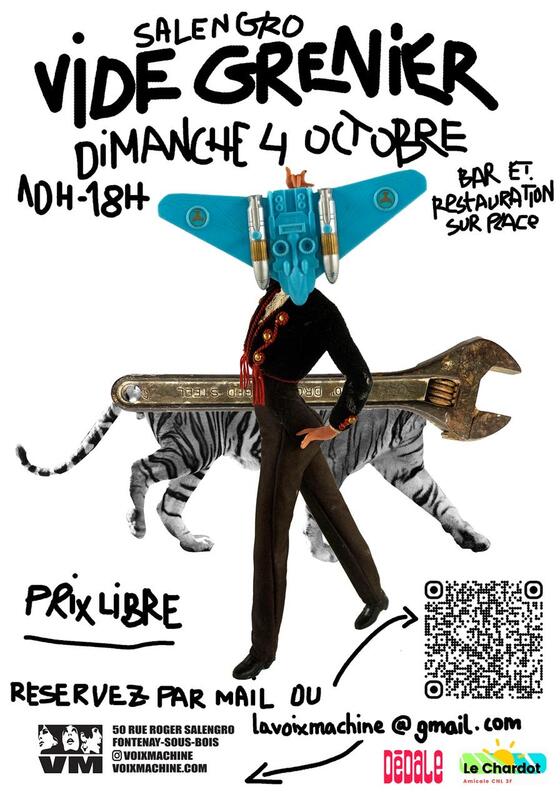 Affiche Vide-grenier Salengro de La Voix Machine à Fontenay-sous-Bois