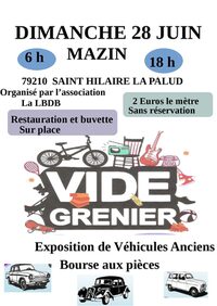 Affiche Vide-grenier Mazin Saint-Hilaire-la-Palud dimanche 28 juin 2026 (79210)