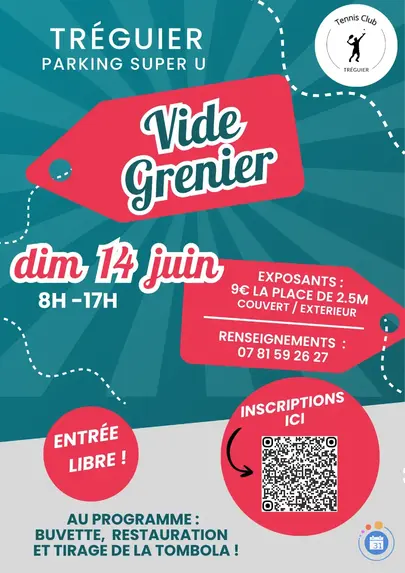 Affiche Vide-grenier Tréguier dimanche 14 juin 2026 (22220)
