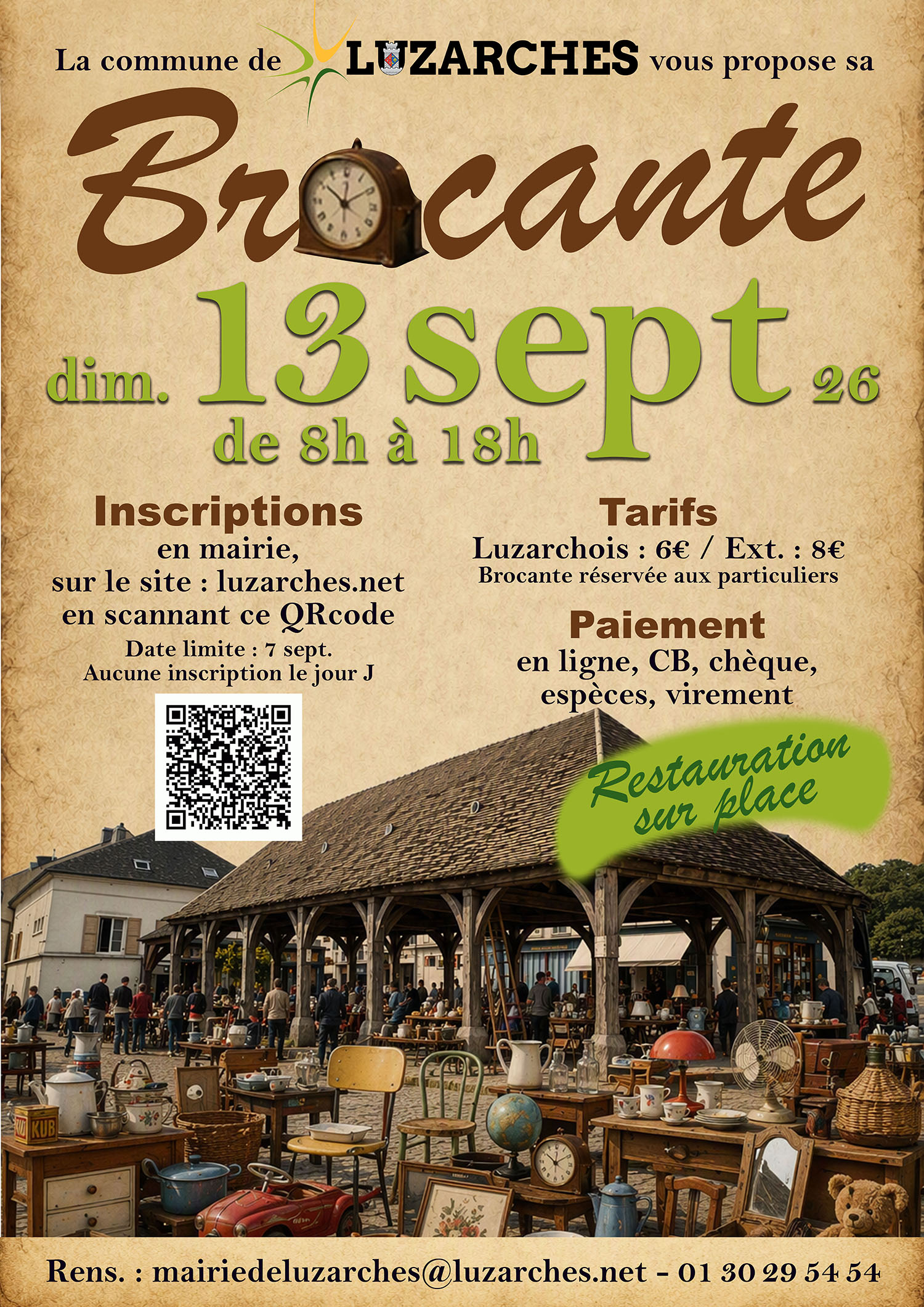 Affiche Brocante de Luzarches dimanche 13 septembre 2026 (95270)