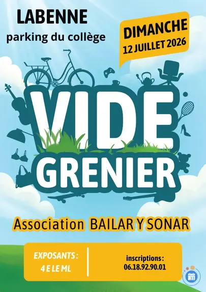 Affiche Vide-grenier Labenne dimanche 12 juillet 2026 (40530)
