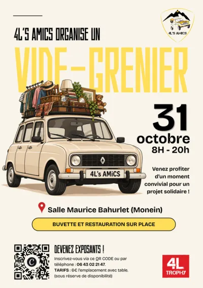 Affiche Vide-grenier de 4L's Amics à Monein