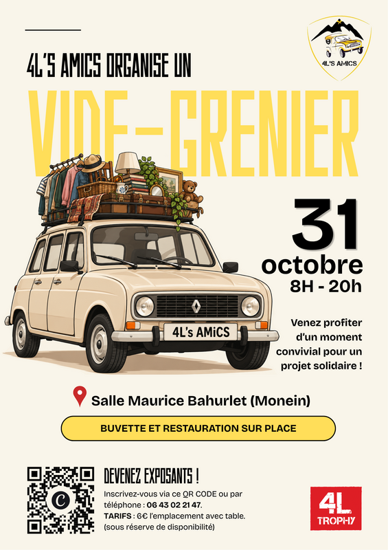 Affiche Vide-grenier de 4L's Amics à Monein