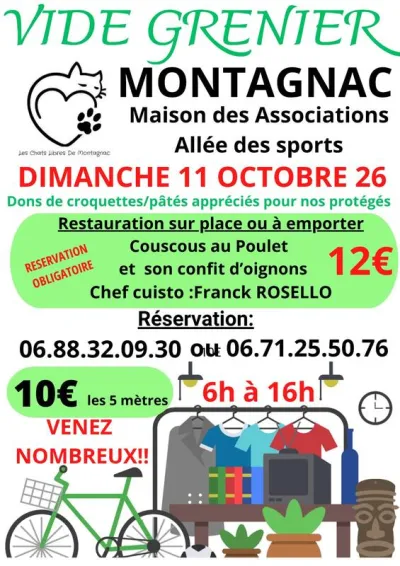 Affiche Vide-grenier des Chats Libres à Montagnac