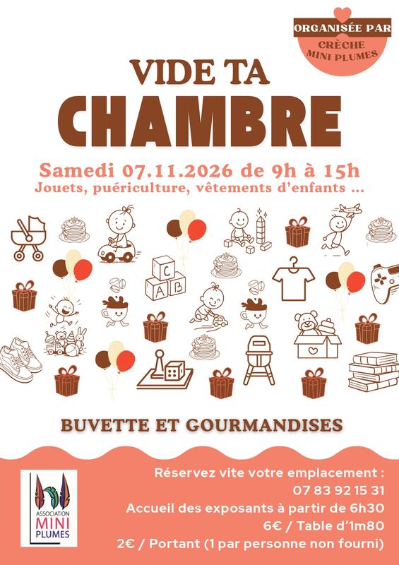 Affiche Vide ta chambre de la crèche Mini Plumes à Saujon