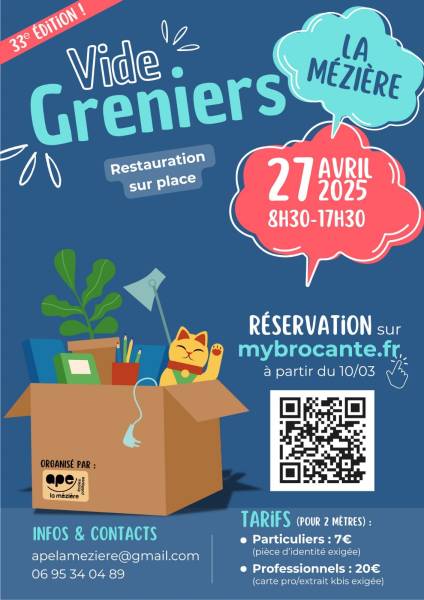 Affiche 33ème vide-greniers de printemps
