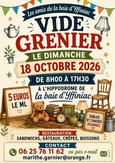 Affiche Vide-grenier des Amis de la baie d'Yffiniac
