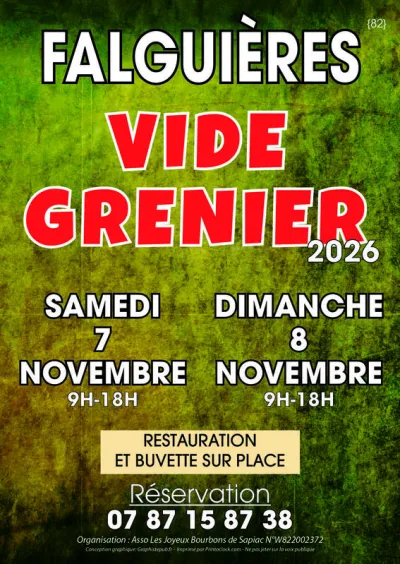 Affiche Vide-grenier de Falguières à Montauban