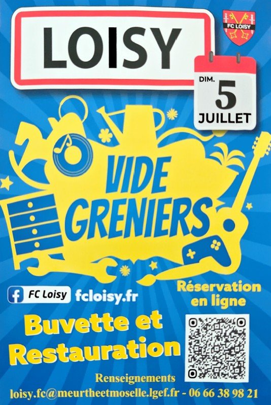 Affiche Vide-grenier Loisy dimanche 5 juillet 2026 (54700)