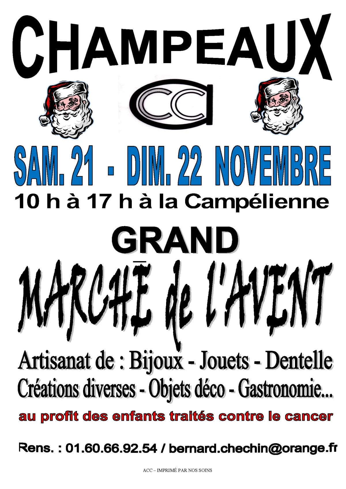 Affiche MARCHÉ DE L’AVENT en novembre à CHAMPEAUX (77)