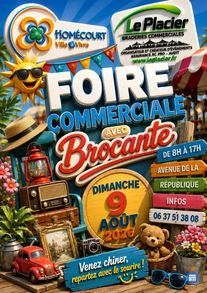 Affiche Brocante Homécourt dimanche 9 août 2026 (54310)