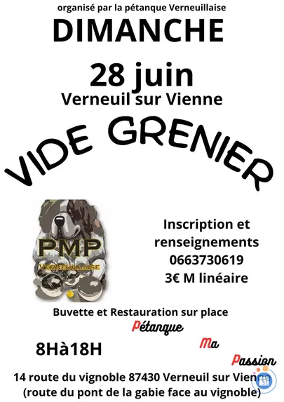 Affiche Vide-grenier Verneuil-sur-Vienne dimanche 28 juin 2026 (87430)