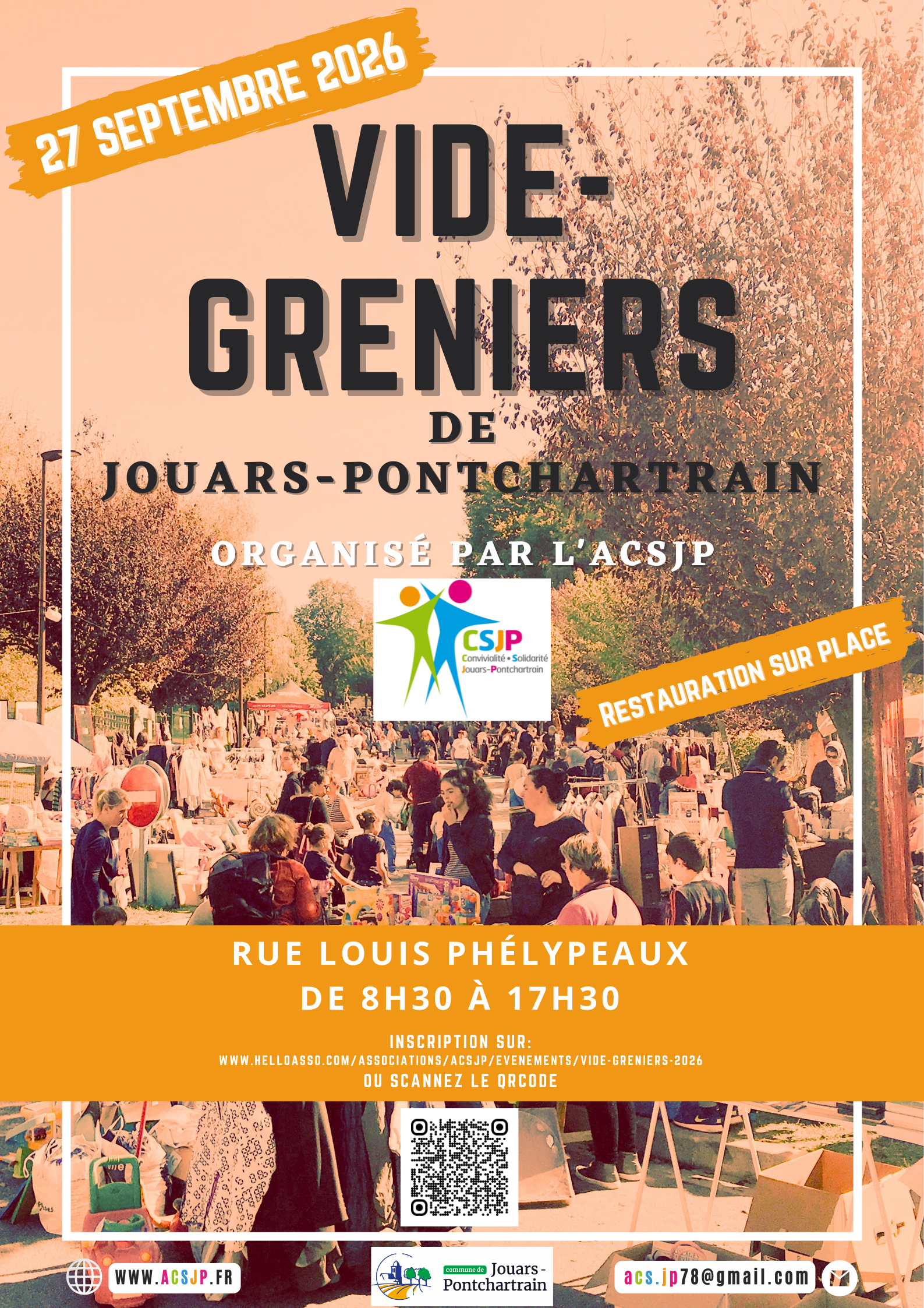 Affiche Vide-grenier Jouars-Pontchartrain dimanche 27 septembre 2026 (78760)