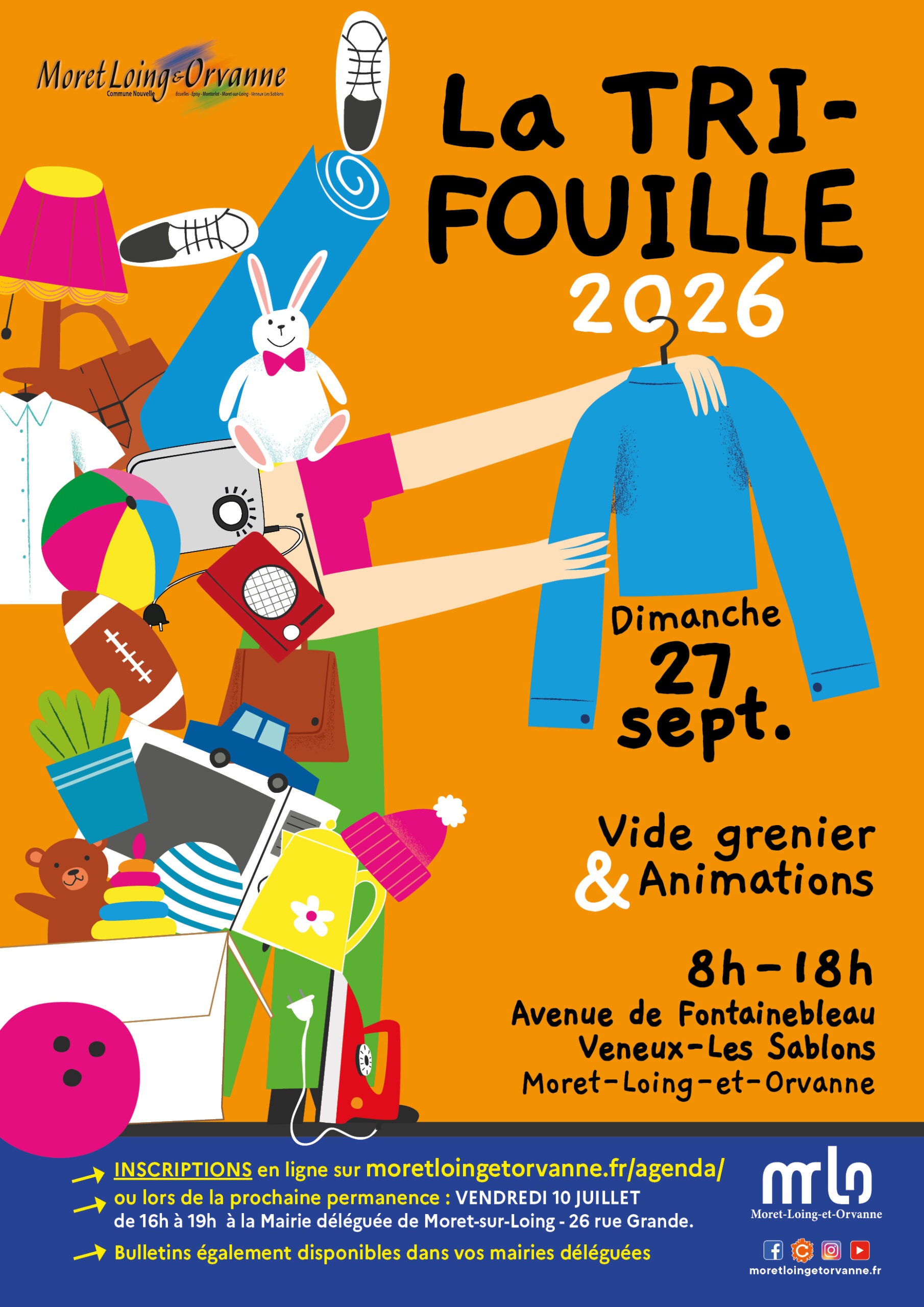 Affiche Vide-grenier Moret-Loing-et-Orvanne dimanche 27 septembre 2026 (77250)