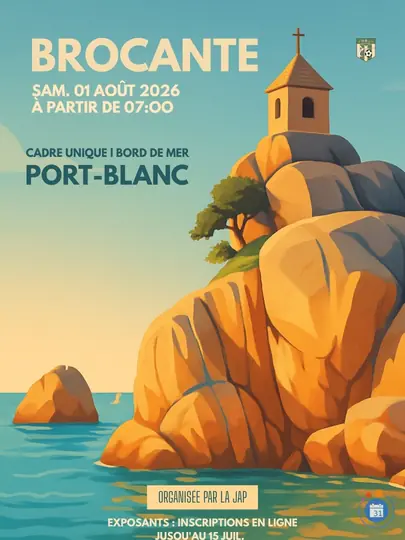Affiche Brocante Port-Blanc samedi 1 août 2026 (22710)