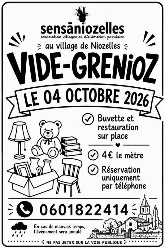 Affiche Vide-grenioz de Sensaniozelles à Niozelles