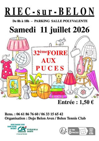 Affiche Foire aux puces Riec-sur-Belon samedi 11 juillet 2026 (29340)