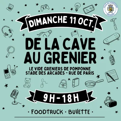 Affiche De la cave au grenier, vide-greniers de Pomponne