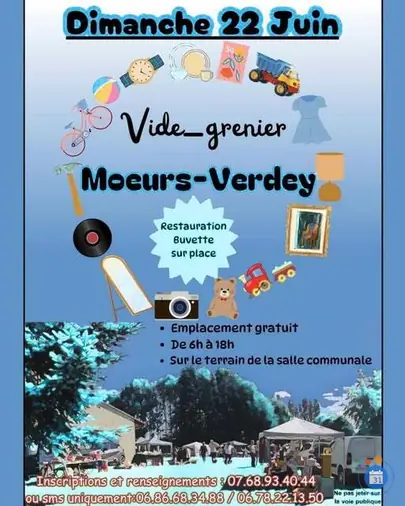 Affiche Vide-grenier Moeurs-Verdey dimanche 22 juin 2026 (51120)
