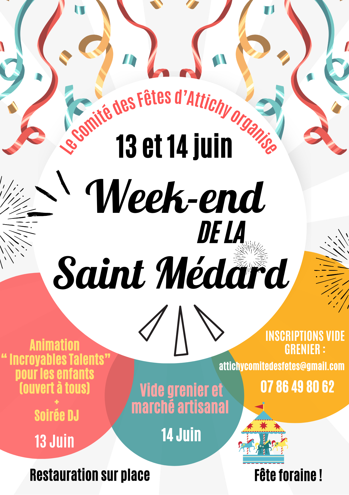 Affiche Vide-grenier Attichy dimanche 14 juin 2026 (60350)