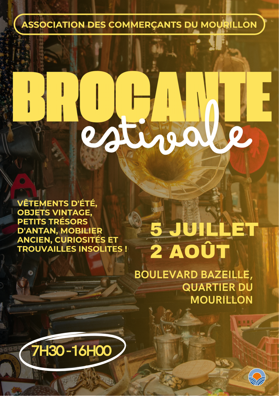 Affiche Brocante estivale du Mourillon Toulon dimanche 5 juillet 2026 (83000)