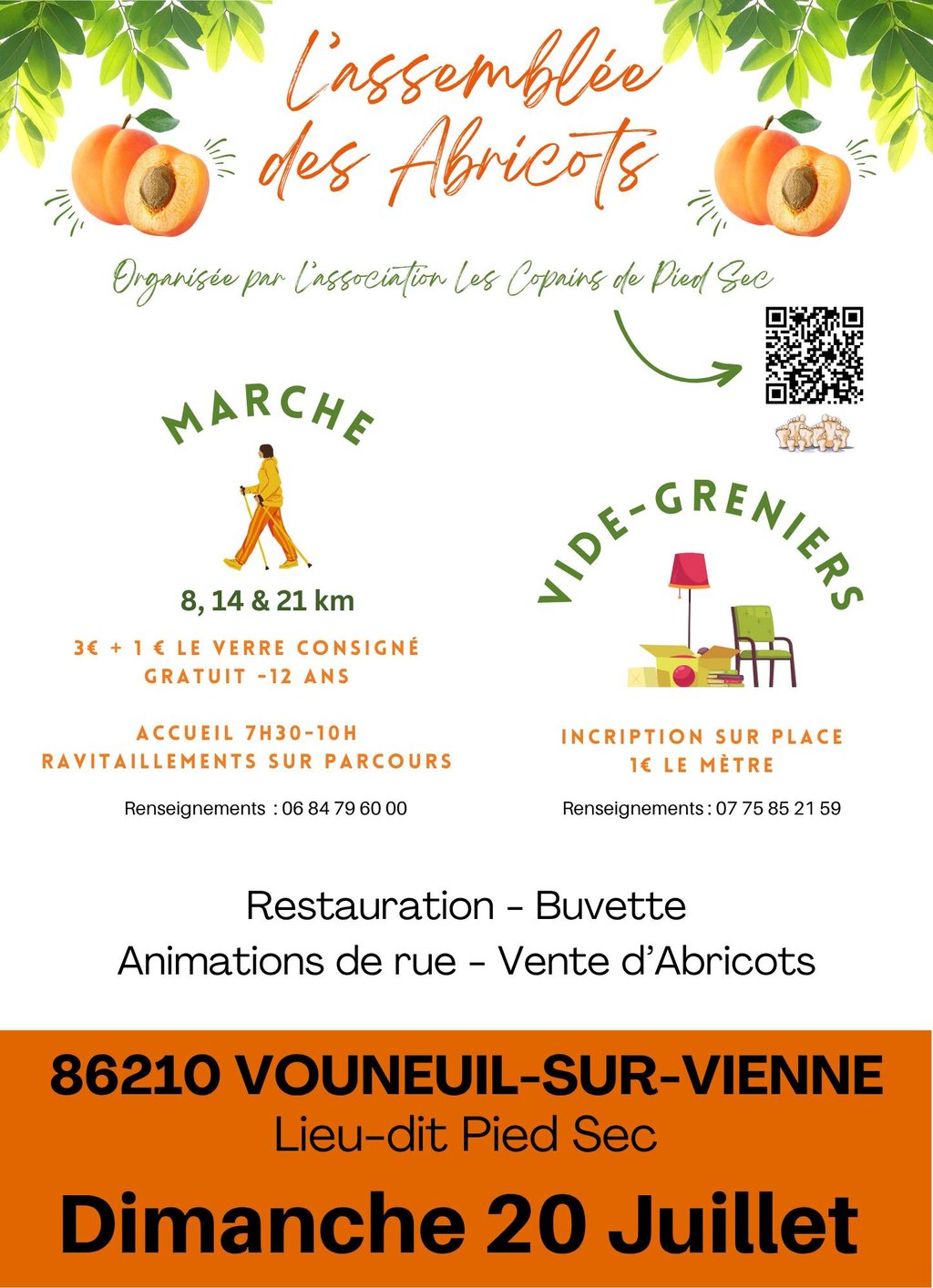 Affiche Vide-greniers Vouneuil-sur-Vienne dimanche 20 juillet 2026 (86210)
