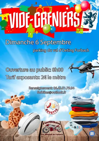 Affiche Vide-grenier Forbach dimanche 6 septembre 2026 (57600)