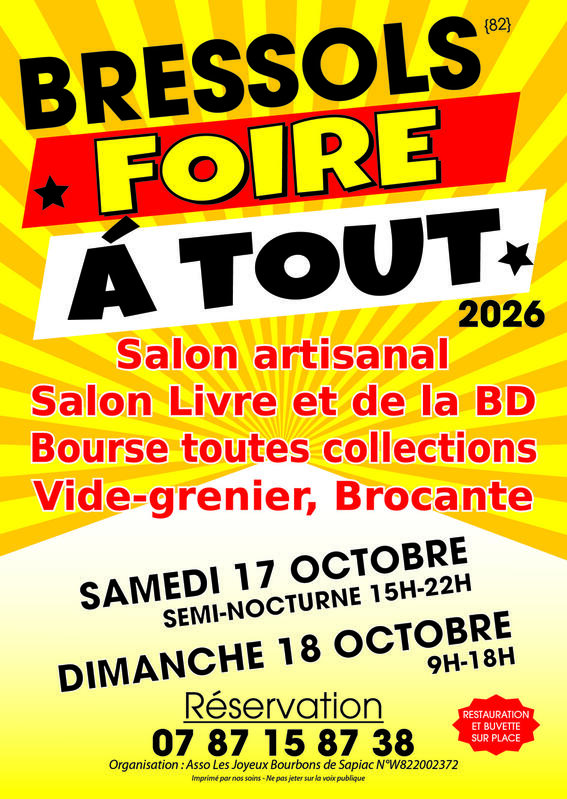 Affiche Foire à tout de Bressols