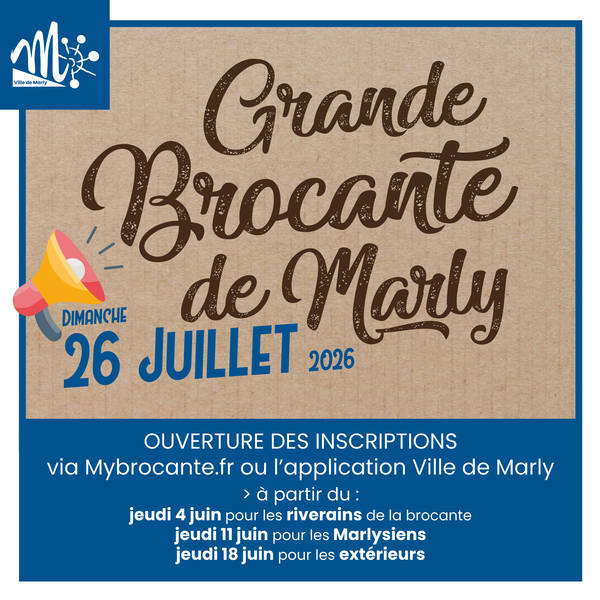 Affiche Grande brocante de Marly-le-Roi dimanche 26 juillet 2026 (78160)