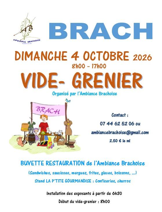 Affiche Vide-grenier d'Ambiance Brachoise à Brach
